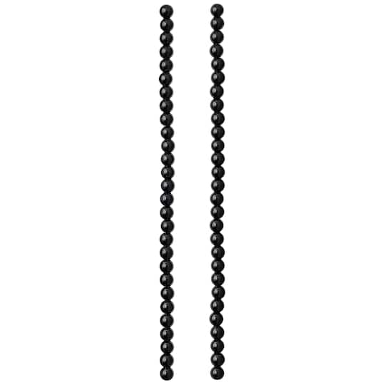 12 Pack: Black Jasper Round Beads, 6mm by Bead Landing™
